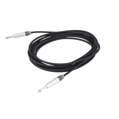 Cable de Audio | Plug 1/4 in a Plug 1/4 in Stereo | Carcasa Cromada | Conectores Seetronic | Longitud 5m