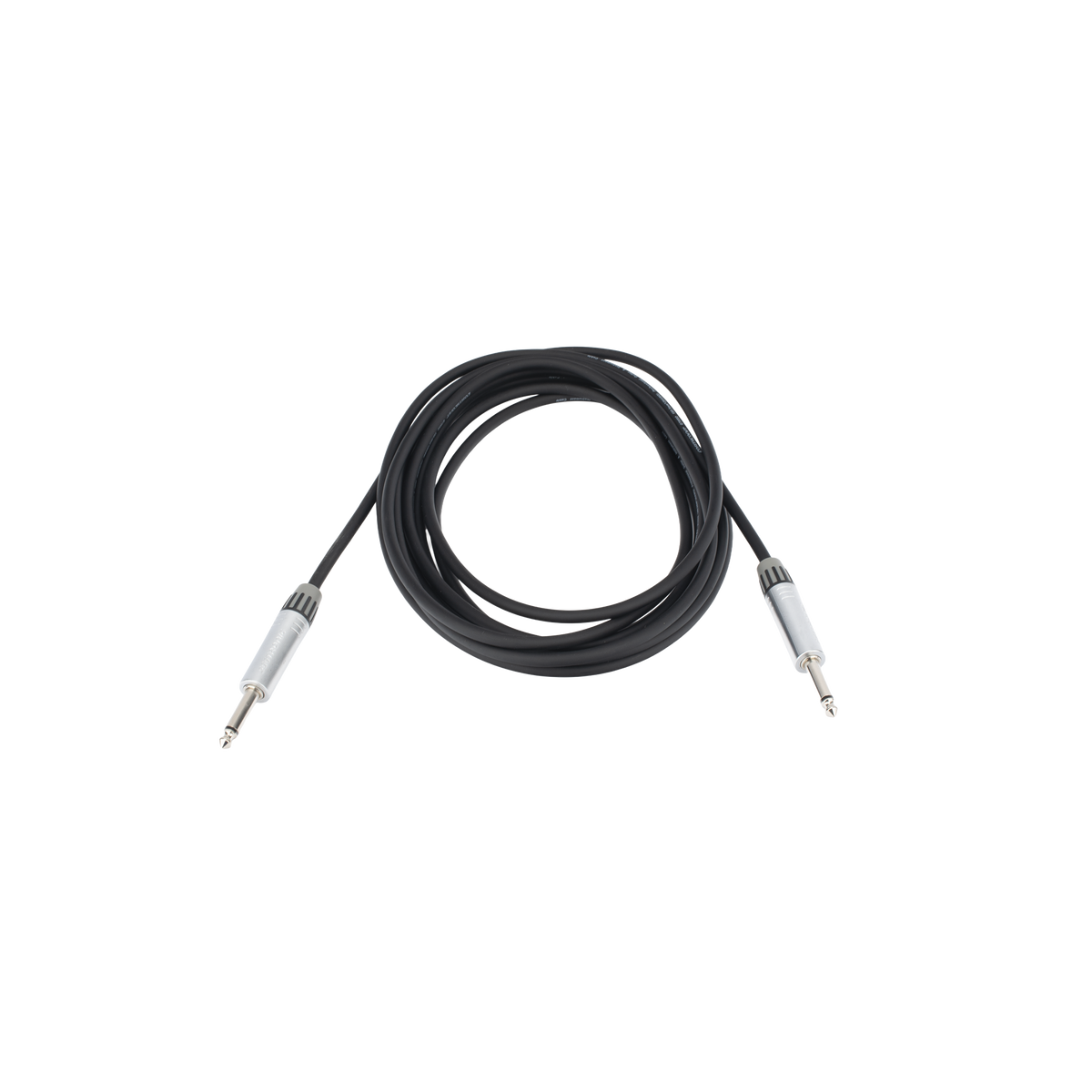 Cable de Audio | Plug 1/4 in a Plug 1/4 in Stereo | Carcasa Cromada | Conectores Seetronic | Longitud 5m