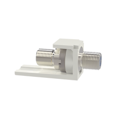 Módulo Acoplador Coaxial Tipo F, Mini-Com, de 75 Ohms, 3.0 GHz, Color Blanco
