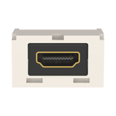 Módulo Acoplador HDMI 2.0, Hembra a Hembra Tipo-A, Categoría 2, Uso en 2 Puertos Mini-Com, Color Blanco Mate