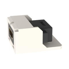 Módulo Acoplador HDMI 2.0, Hembra a Hembra Tipo-A, Categoría 2, Uso en 2 Puertos Mini-Com, Color Blanco Mate