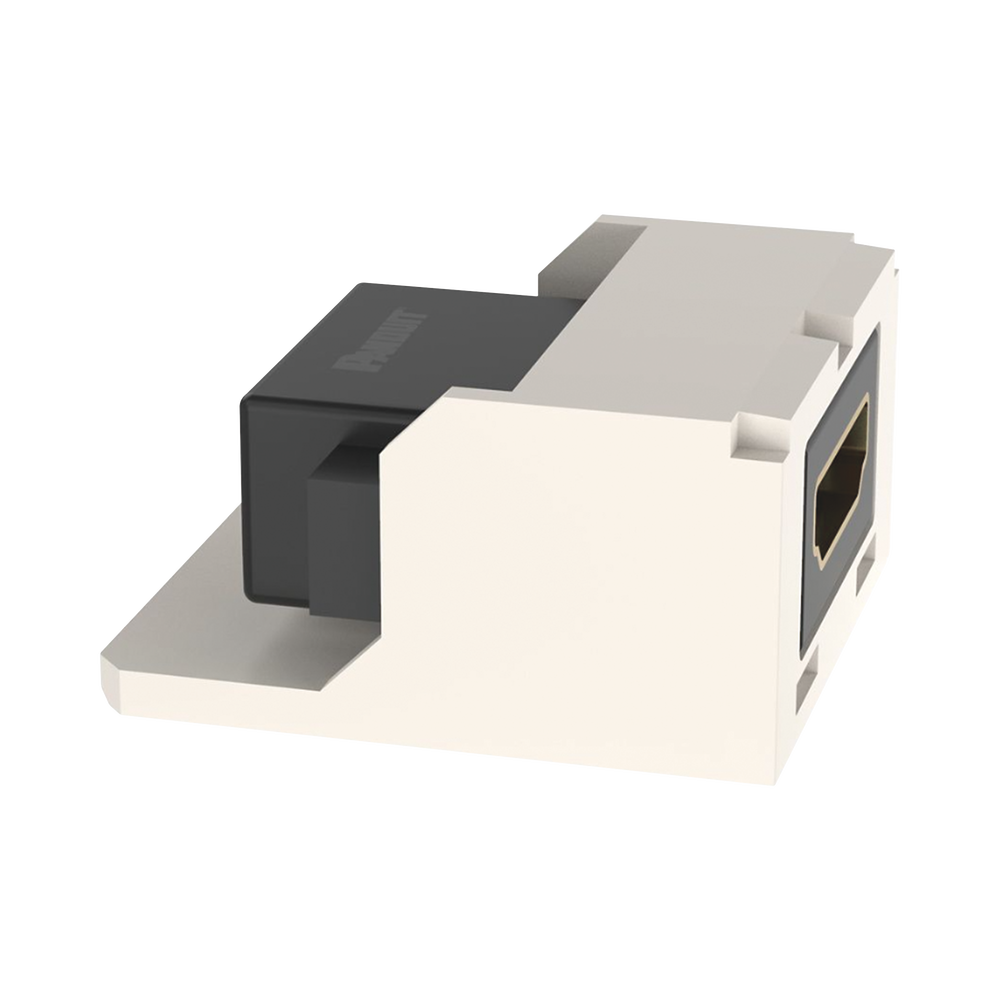 Módulo Acoplador HDMI 2.0, Hembra a Hembra Tipo-A, Categoría 2, Uso en 2 Puertos Mini-Com, Color Blanco Mate