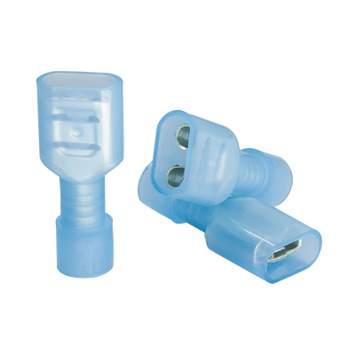 Terminal hembra aislada completa para cables 16 -14 AWG / Venta de bolsa en 25 piezas