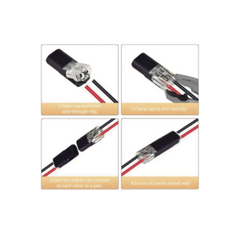 Bolsa con 25 conectores / Enchufables / Para 2 cables / compatibles en calibre 22 al 18 AWG