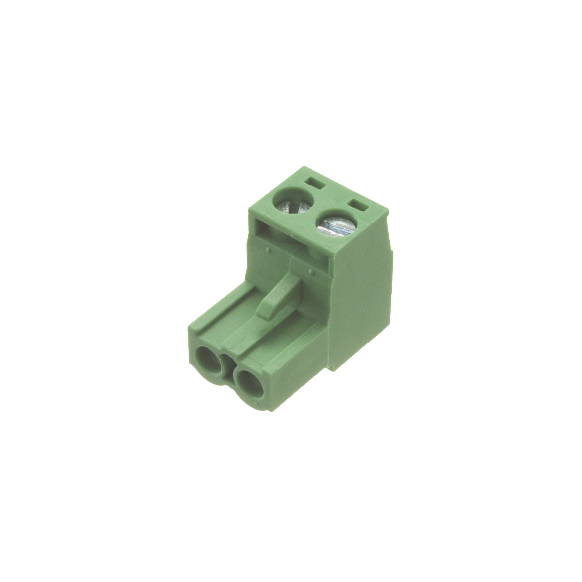 Conector terminal de alimentación de 2 pines en color verde (EPO)