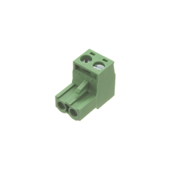 Conector terminal de alimentación de 2 pines en color verde (EPO)