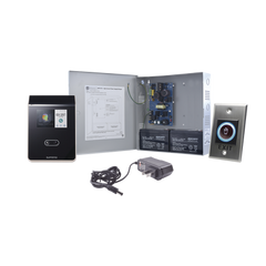 Sistema Completo de Acceso sin contacto Facial SUPREMA, Incluye Lector Biometrico FS2AWB, boton de salida ACCESSK! y fuente