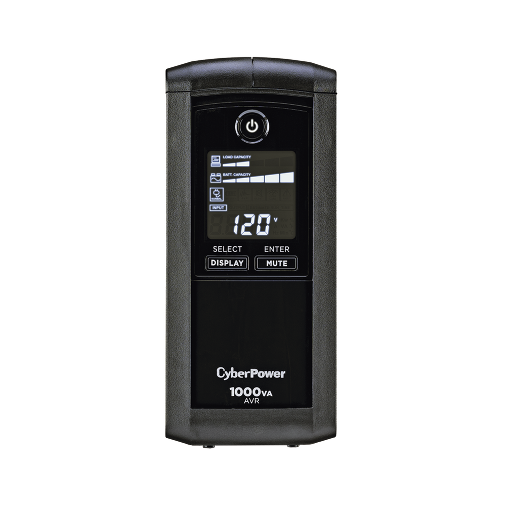 UPS de 1000 VA/600 W, Topología Línea Interactiva, Entrada 120 Vca NEMA 5-15P, Tipo Mini Torre, Con 9 Tomas NEMA 5-15R