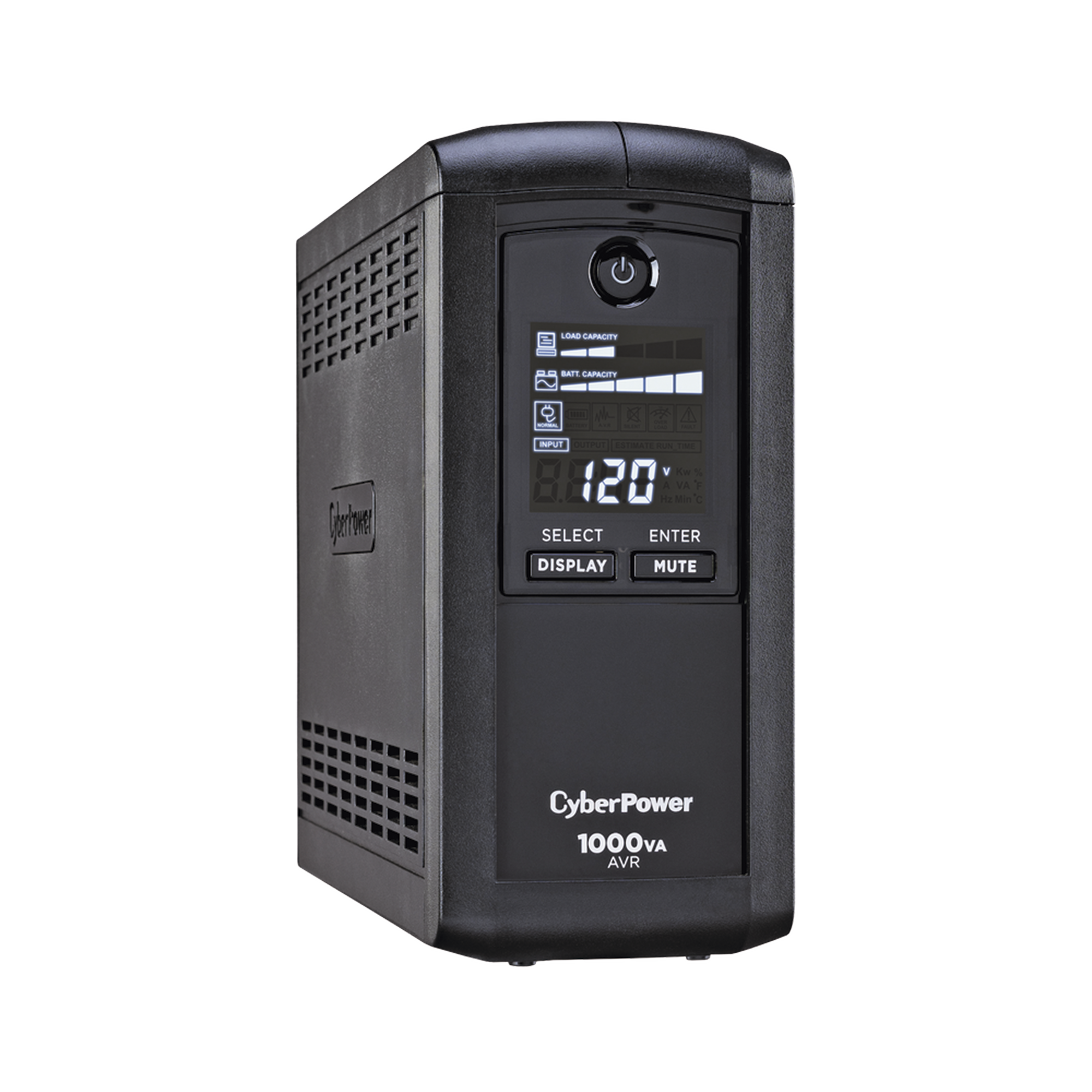 UPS de 1000 VA/600 W, Topología Línea Interactiva, Entrada 120 Vca NEMA 5-15P, Tipo Mini Torre, Con 9 Tomas NEMA 5-15R