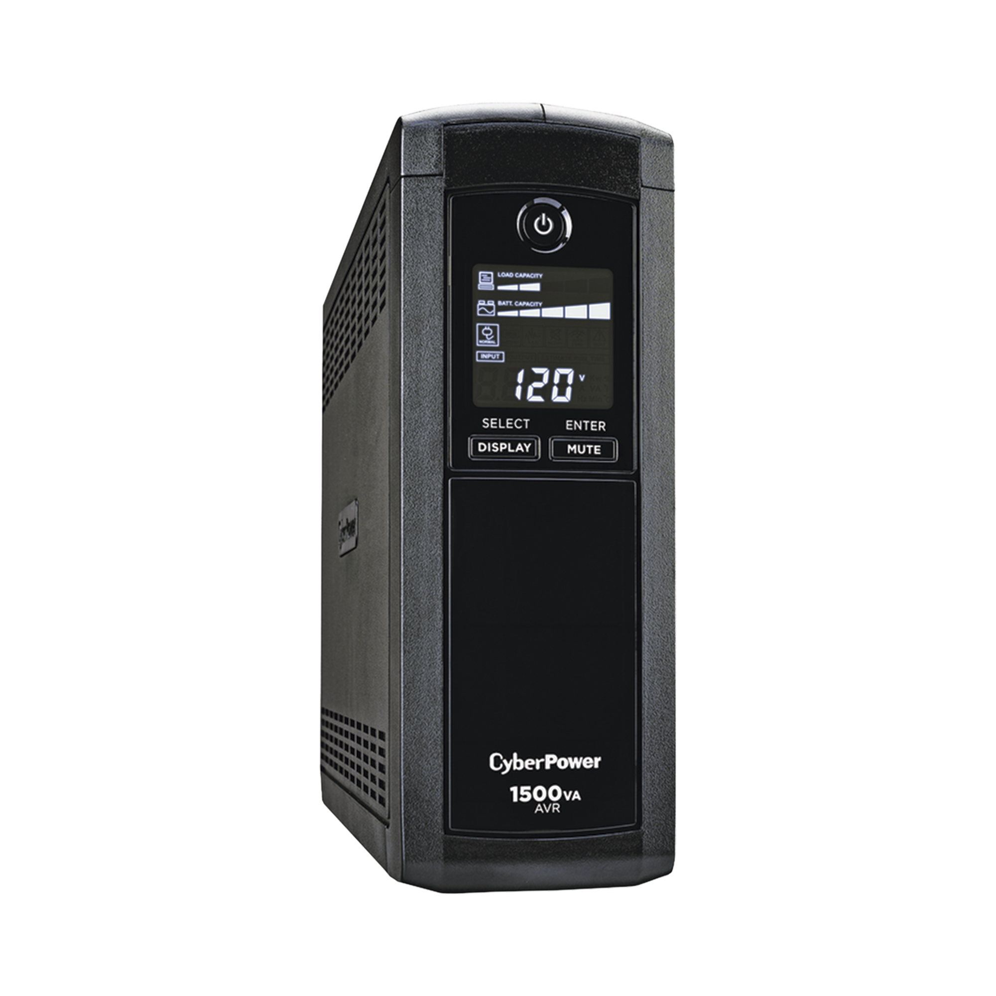 UPS de 1500 VA/900 W, Topología Línea Interactiva, Entrada 120 Vca NEMA 5-15P, Tipo Mini Torre, Con 12 Tomas NEMA 5-15R