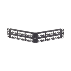 Panel de Parcheo Modular Mini-Com (Sin Conectores), Angulado, Totalmente Blindado, de 48 Puertos, 2UR