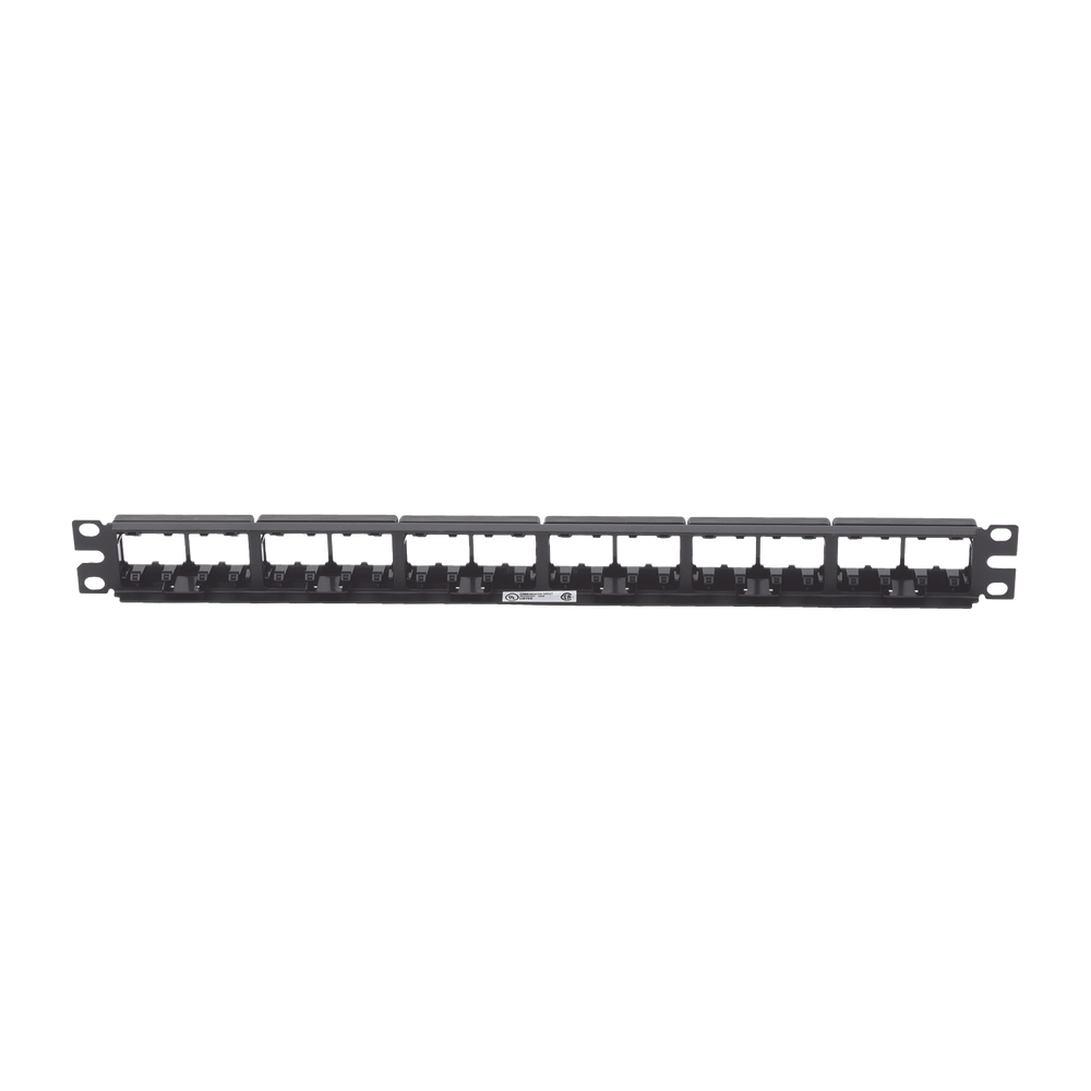 Panel de Parcheo Modular Mini-Com (Sin Conectores), Plano, Sin Blindaje, de 24 Puertos, 1UR