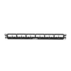 Panel de Parcheo Modular Mini-Com (Sin Conectores), Plano, Sin Blindaje, de 24 Puertos, 1UR