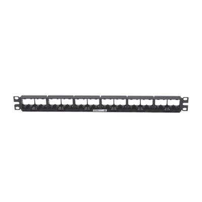 Panel de Parcheo Modular Mini-Com (Sin Conectores), Plano, Sin Blindaje, de 24 puertos, 1UR