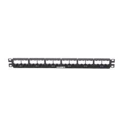 Panel de Parcheo Modular Mini-Com (Sin Conectores), Plano, Sin Blindaje, de 24 puertos, 1UR