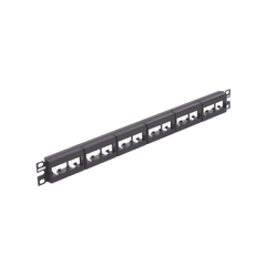 Panel de Parcheo Modular Mini-Com (Sin Conectores), Plano, Sin Blindaje, de 24 Puertos, 1UR