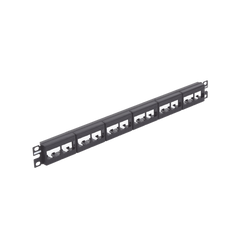 Panel de Parcheo Modular Mini-Com (Sin Conectores), Plano, Sin Blindaje, de 24 puertos, 1UR