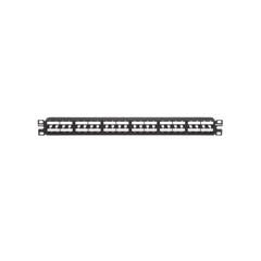 Panel de Parcheo Modular Mini-Com (Sin Conectores), Plano, Sin Blindaje, Alta Densidad, Identificación Con Etiqueta Adhesiva, de 48 Puertos, 1 UR