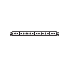 Panel de Parcheo Modular Mini-Com (Sin Conectores), Plano, Sin Blindaje, Alta Densidad, de 48 puertos, 1UR