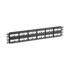 Panel de Parcheo Modular Mini-Com (Sin Conectores), Plano, Sin Blindaje, de 48 Puertos, 2 UR
