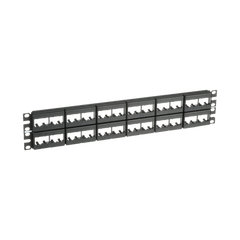 Panel de Parcheo Modular Mini-Com (Sin Conectores), Plano, Sin Blindaje, de 48 puertos, 2 UR