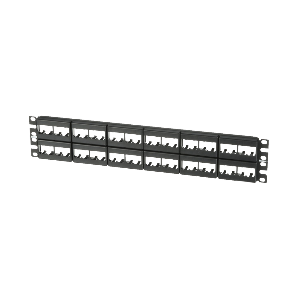 Panel de Parcheo Modular Mini-Com (Sin Conectores), Plano, Sin Blindaje, de 48 Puertos, 2 UR
