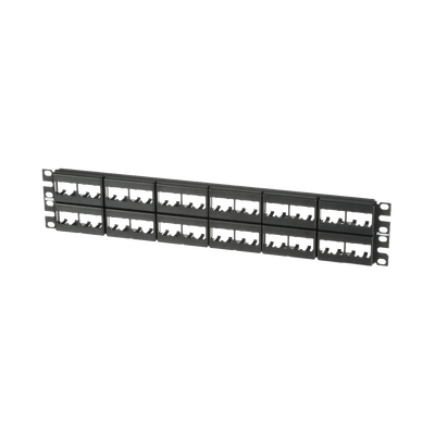 Panel de Parcheo Modular Mini-Com (Sin Conectores), Plano, Sin Blindaje, de 48 puertos, 2 UR