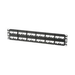 Panel de Parcheo Modular Mini-Com (Sin Conectores), Plano, Sin Blindaje, de 48 puertos, 2 UR