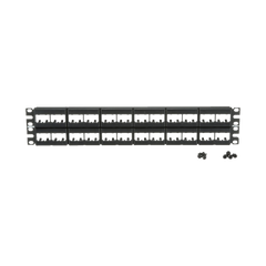 Panel de Parcheo Modular Mini-Com (Sin Conectores), Plano, Sin Blindaje, de 48 Puertos, 2 UR