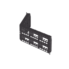 Panel de Parcheo Modular Mini-Com (Sin Conectores), Angulado Instalación la Ras, Sin Blindaje, de 48 Puertos, 2UR