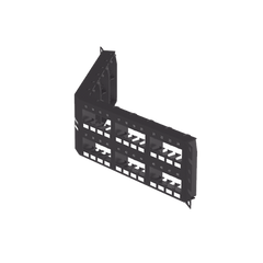 Panel de Parcheo Modular Mini-Com (Sin Conectores), Angulado Instalación la Ras, Sin Blindaje, de 48 puertos, 2UR