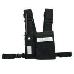Pechera Universal Sin Logo con Soporte para Radio y Bolígrafo más Bolsa con Cinta Adherente para su Seguridad.