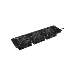 Kit de 3 Ventiladores para Montaje en Rack de 19 in, Alimentación 120 Vca con Plug NEMA 5-15P, 3 UR, Color Negro