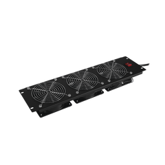 Kit de 3 Ventiladores para Montaje en Rack de 19 in, Alimentación 220 Vca con Plug IEC C14, 3 UR, Color Negro