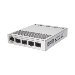 (CRS305-1G-4S+IN) Switch administrable Sistema Operativo Dual, puerto 1G Rj45, 4 puertos 10G SFP+ para Escritorio