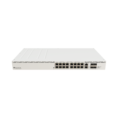 Cloud Router Switch 16 puertos, 8 PoE+ y 8 PoE++, Fuentes redundantes Hot-Swap
