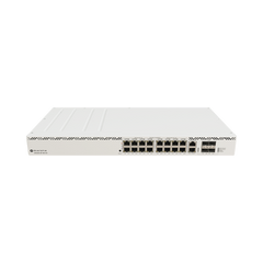 Cloud Router Switch 16 puertos, 8 PoE+ y 8 PoE++, Fuentes redundantes Hot-Swap