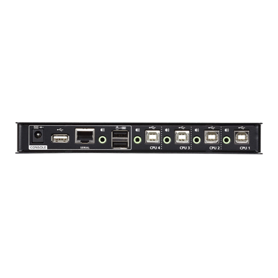 Switch KM USB| 4 Puertos | Boundless Switching | RS232 | Controla 4 Computadoras con 1 Teclado/Mouse