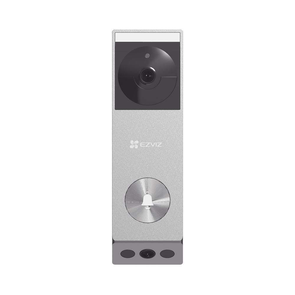 Doorbell de Batería Recargable con Transformador de 5Vcc o Panel Solar (Incluye Panel) / 3 megapíxel / Doble Lente / Protección IP65 / Audio de Dos Vías