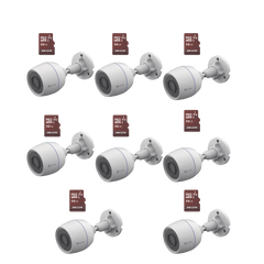 Kit de Camaras WiFi, Incluye 8 Piezas CS-H3C y 8 Piezas HS-TF-E1/32G /  Detección de Movimiento