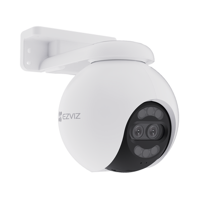 Cámara PT / Wi-Fi / Lente Dual / Panorámica 360° / Resolución 4K / Visión Nocturna ColorFULL  / IA Detección de Humanos y Vehiculos / Alarma con Sirena y Luz / IP65