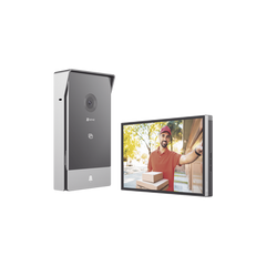 Videoportero IP Conexión a 2 Hilos / Con Monitor Wi-Fi para Interior / Frente de Calle  IP65 Uso En Exterior Debe Tener Protección / Cámara 3 Megapíxel / Llamada a la App / Apertura remota  / Soporta 2 Puertas / Ranura para Mic