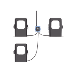 Medidor de corriente LoRaWAN para tres fases hasta 500 ampers