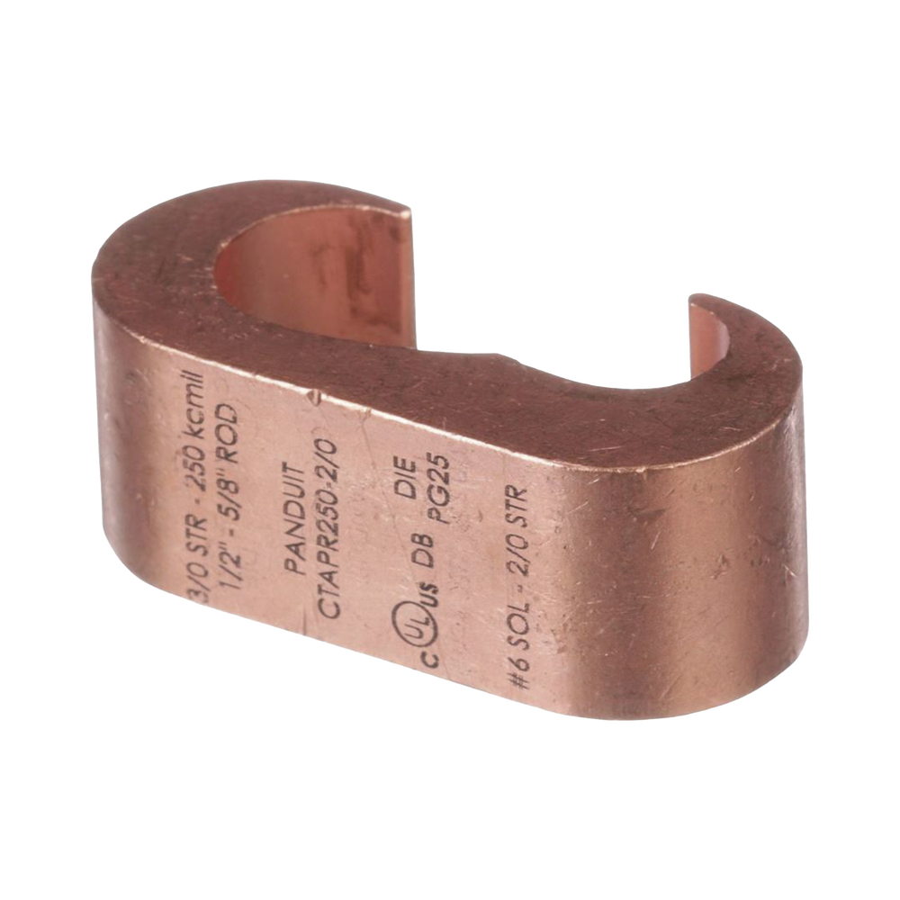 Conector de compresión a tierra de cobre Panduit CTAPR2/0-2-L, 1Pz