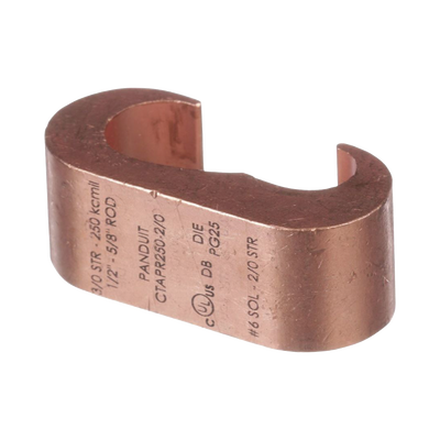 Conector de compresión a tierra de cobre Panduit CTAPR2/0-2-L, 1Pz