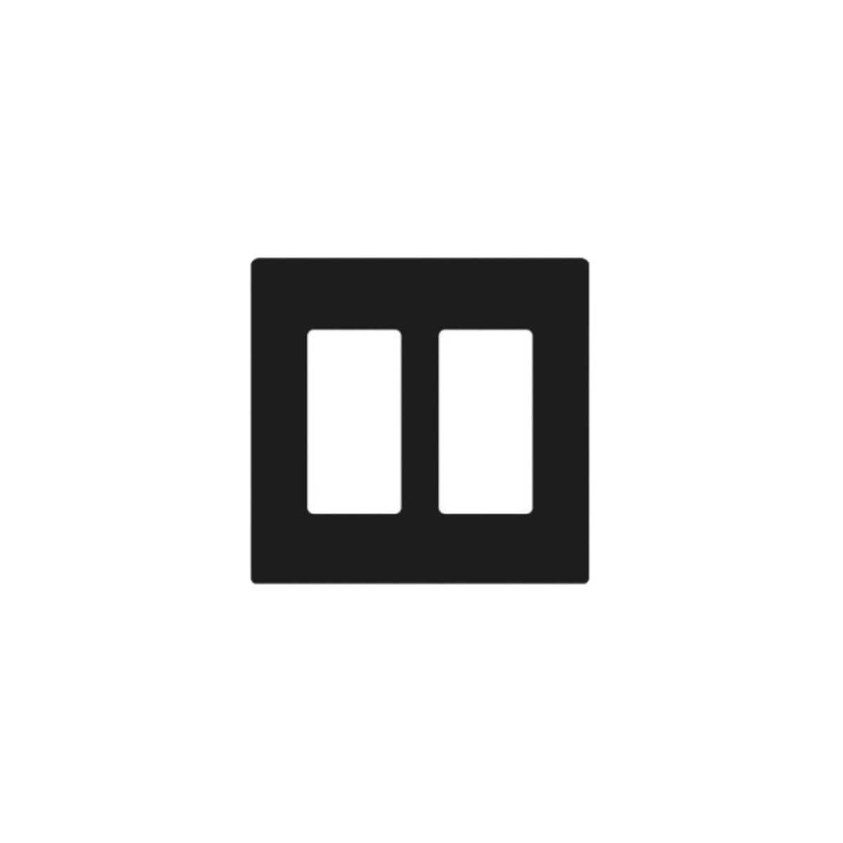 Placa de pared 2 espacio, para atenuador (dimmer), switch ó control remoto PICO inalámbrico.