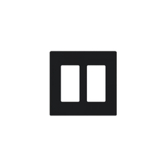 Placa de pared 2 espacio, para atenuador (dimmer), switch ó control remoto PICO inalámbrico.