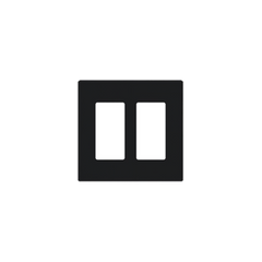 Placa de pared 2 espacio, para atenuador (dimmer), switch ó control remoto PICO inalámbrico.