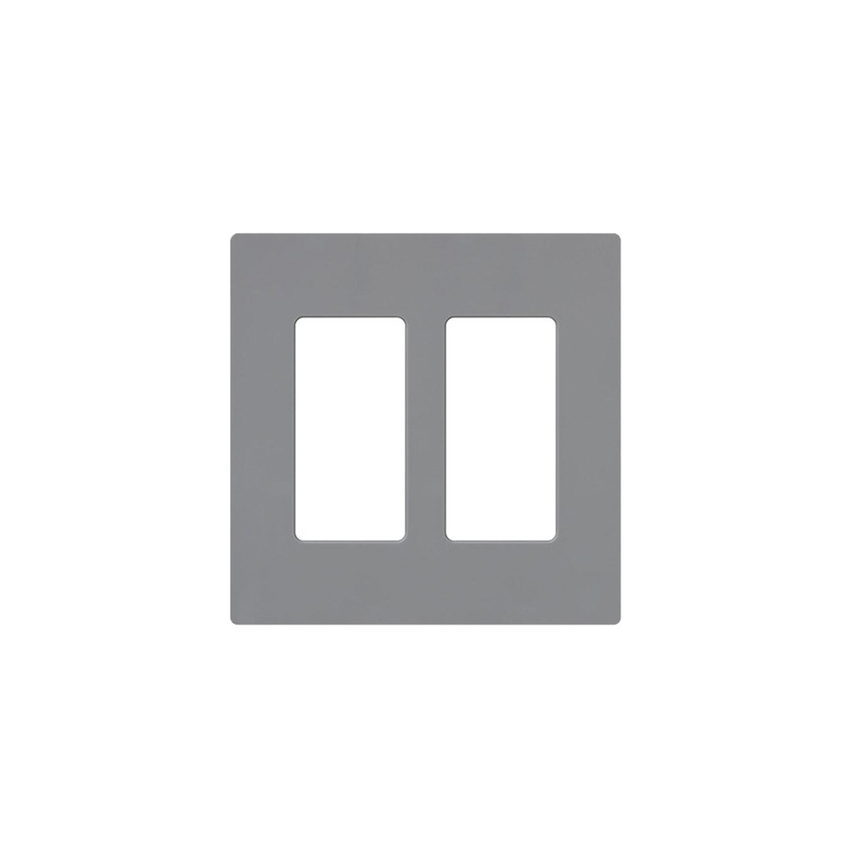 Tapa Color Gris para interruptor o dimmer Lutron, 2 gang, limpio y moderno
