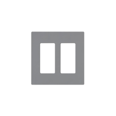 Tapa Color Gris para interruptor o dimmer Lutron, 2 gang, limpio y moderno